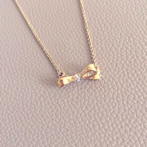 Kate Spade NY Love Notes Mini Bow Necklace Gold
